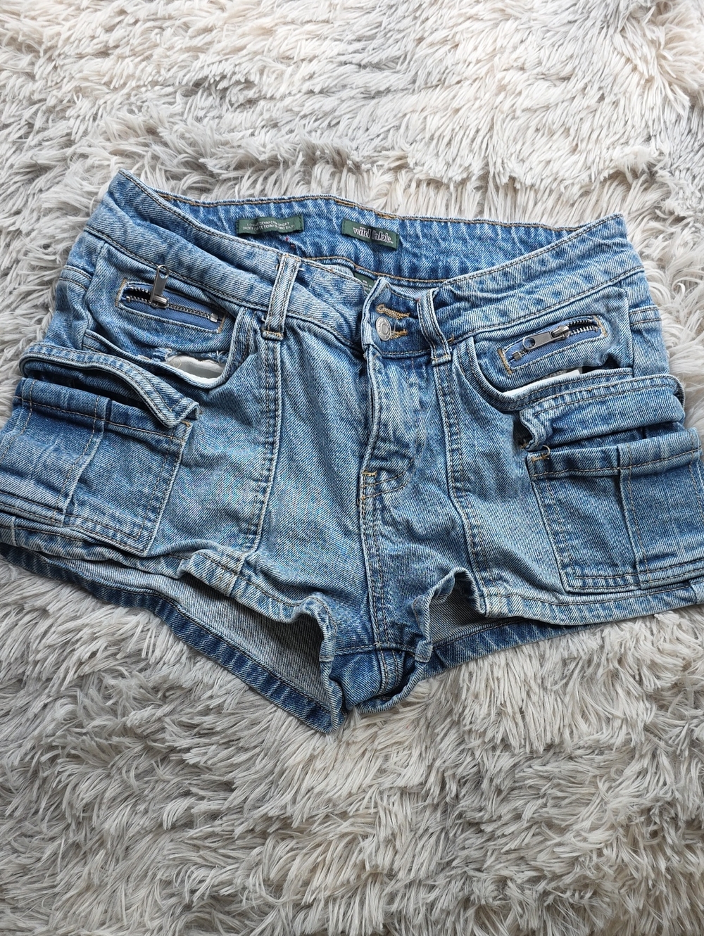 wild fable Light Blue Denim Cargo Jean Shorts